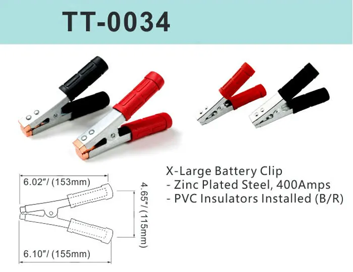 Латунный TT-0051 80 мм изолированный пластиковый зажим для автомобильного аккумулятора 100A, зажим для крокодила хорошего качества