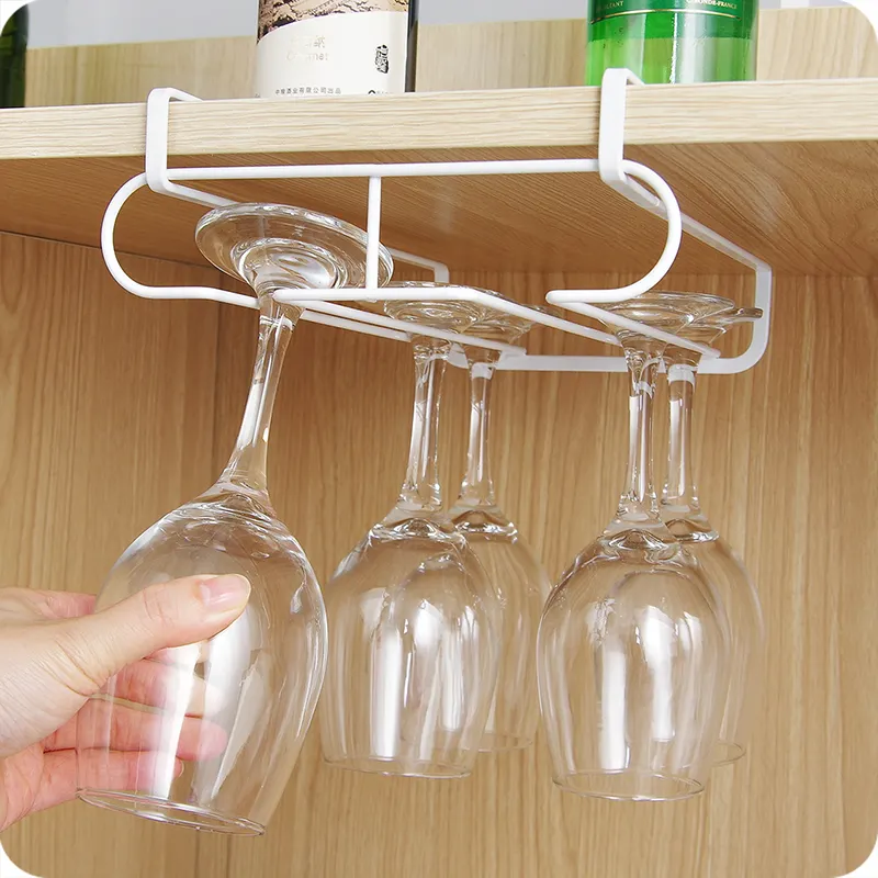 Küche Unter Schrank Display Hängen Regal Stemware Racks Bar metall Wein Glas Halter dinning Becher Rack