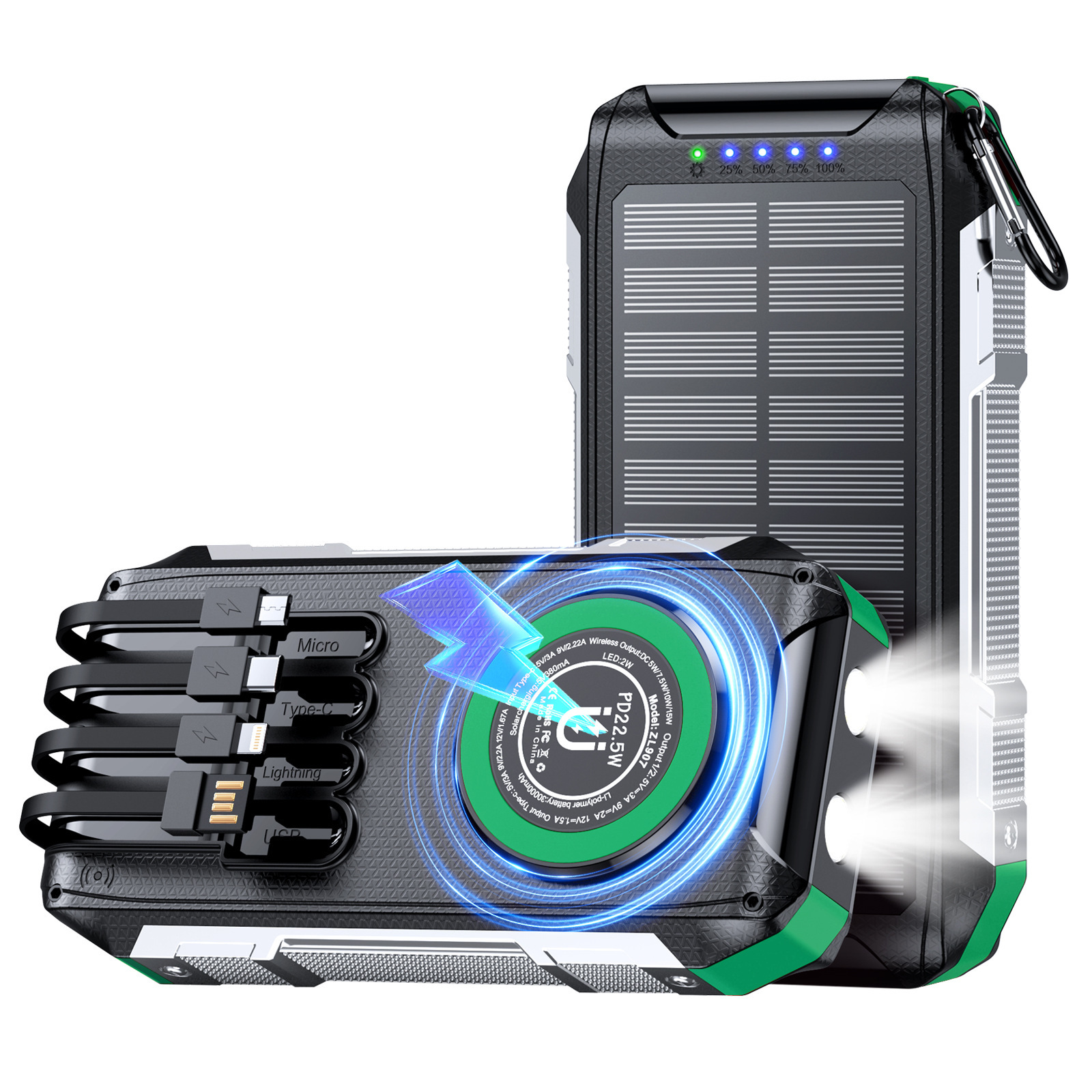 Black green shell motherboard-solar panel accessories