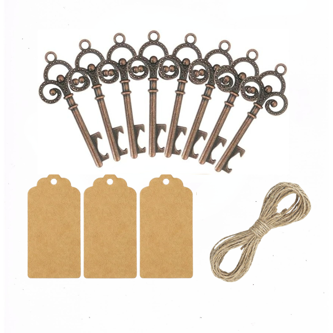 Paquet de 10 cordes de chanvre rouge ancien