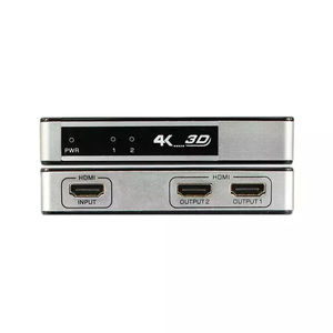 Divisor Hdmi 1x2 Hdmi 2,0 versión compatible con 4K 3D HDMI Splitter 1 en 2 puertos de salida para división de señal HDR CEC