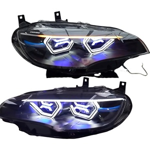 2009 ve 2013 BMW X5 X6 için uygun, E70 E71 modifiye OSS far çift renkli anahtarı DRL RGB X işık özel far ile - Product Image 5