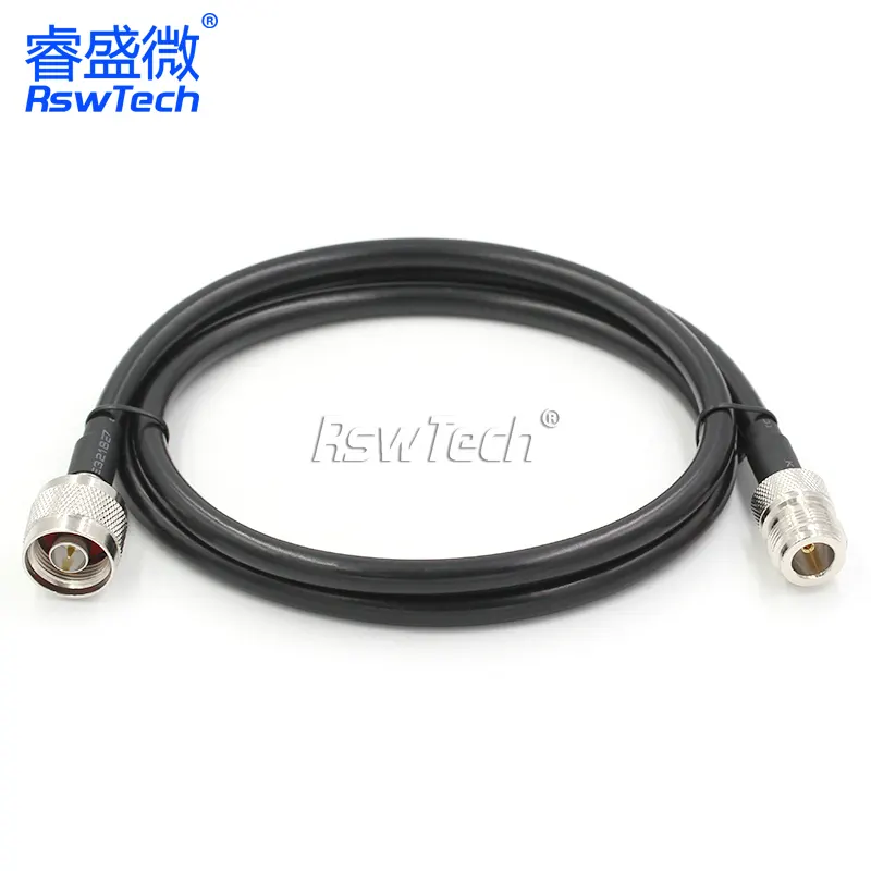 Cable de extensión de transferencia RF de baja pérdida lmr400 10d-fb rj59, cable coaxial RF personalizable, todo el cobre, 12/12/K, 1/1/2/K