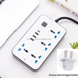 Presa con USB per uso domestico multifunzione britannico ed europeo specifiche multi foro presa con interruttore spina di cablaggio