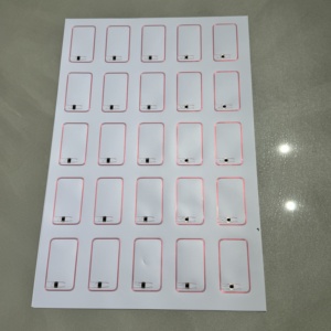 PVCプレラムインレイシートF08ミニタグ付き125kHz RFID/NFCスマートチップ支払い用ホテルアプリケーションスマートカード用 - Product Image 4