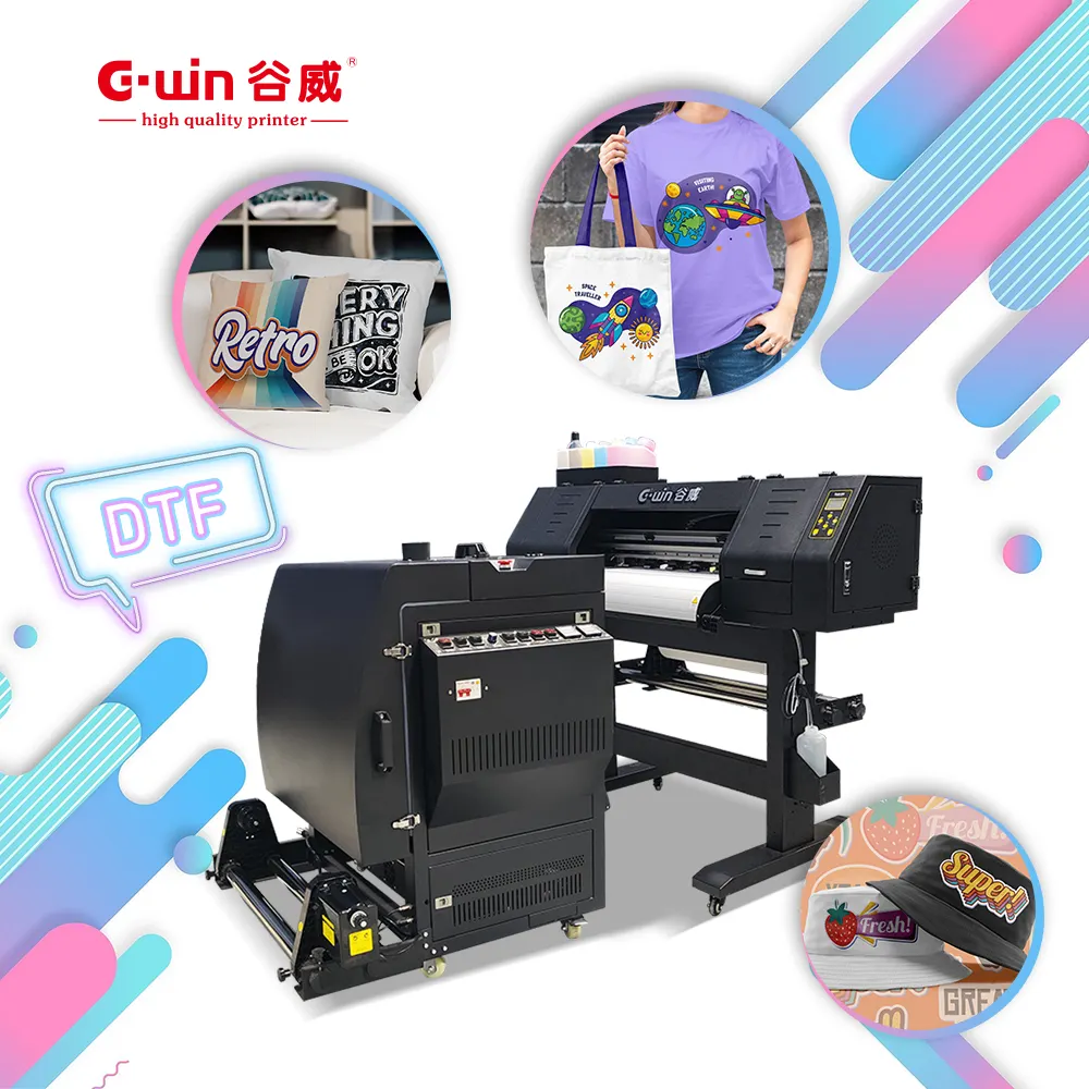 GWIN high cost performance 60cm dtf printer printing machine with xc90 printhead for cloths printing