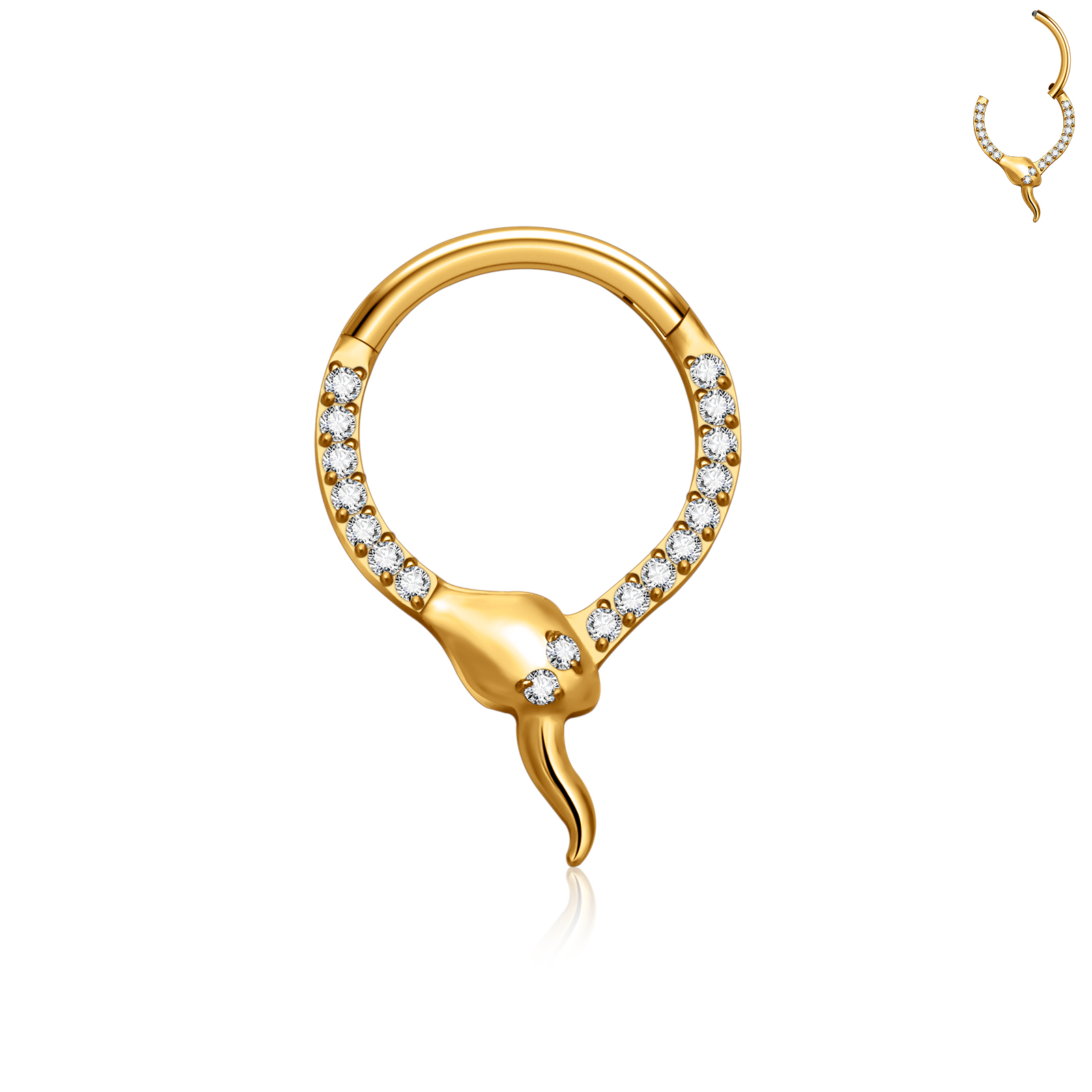 Design 1 Or Blanc Zircon Yeux