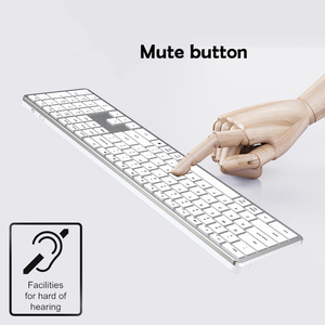 Teclado multidispositivo ultrafino recargable por Bluetooth de modo dual para Mac Scissors Silent 2,4G teclado y ratón inalámbricos - Product Image 4