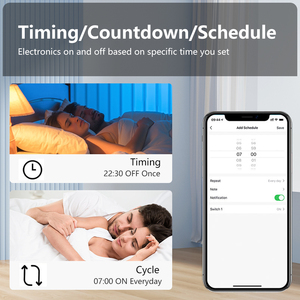 Touchmi Tuya WiFi智能迷你灯开关模块DIY 2组单杆迷你智能开关耐用且易于安装 - Product Image 4