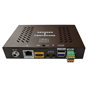 H9130D 4K 60fps WebRTC NDI SRT UDP RTMP RTSP HDMI H.264 H.265 PTV Video Decoder Audio Transcoder con registrazione USB RS485 - Product Image 1