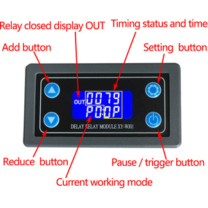 Nuovo DC12V LED digitale a tempo di ritardo modulo relè programmabile Timer relè interruttore di controllo temporizzazione Trigger ciclo con custodia per interni - Product Image 3