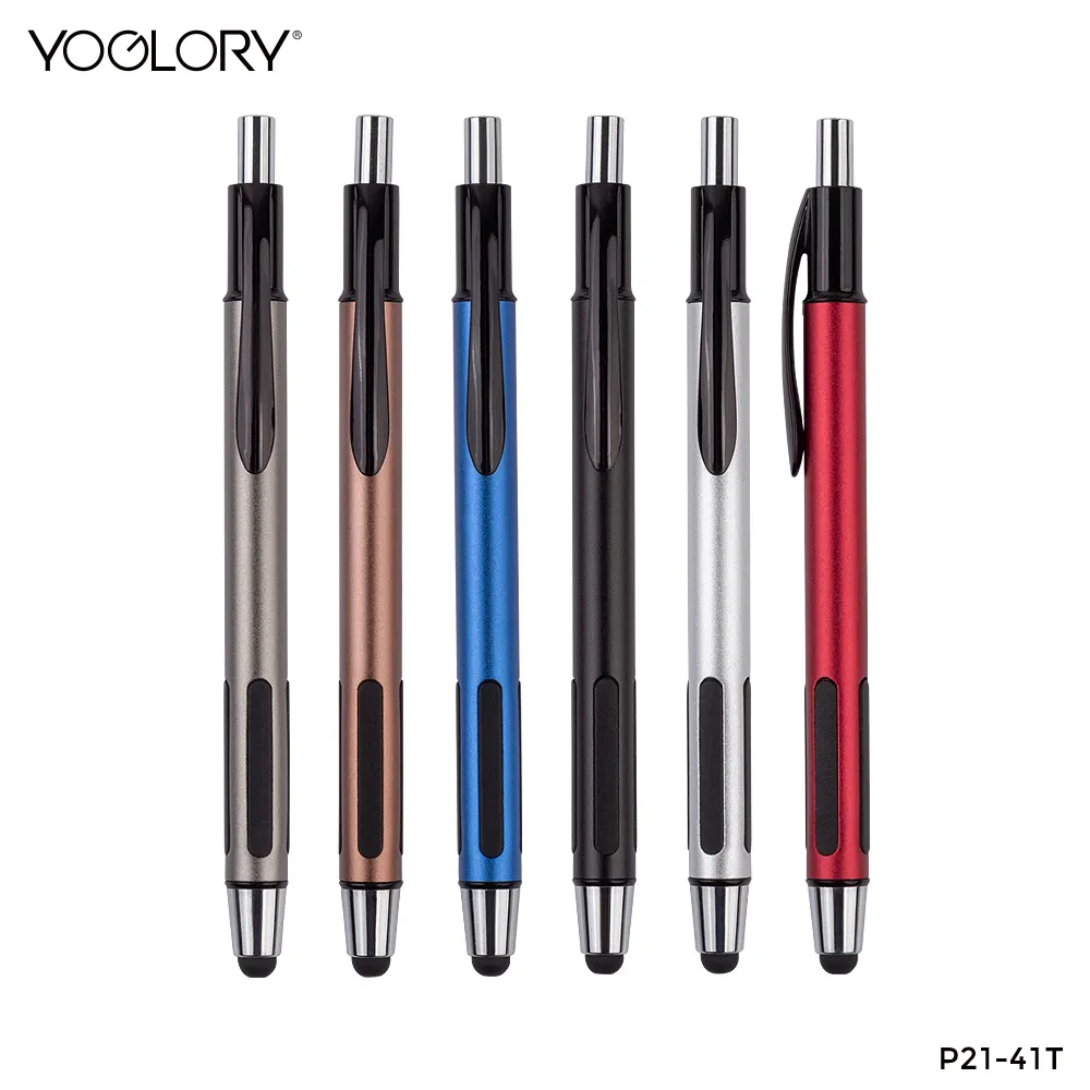 2021 wholesale LOW MOQ fast delivery stylus plastic ball pen with personal printing
