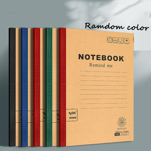 A5 Notebook con linee orizzontali stampato in carta Kraft filo per cucire rilegatura esercizio morbido taccuino per studenti - Product Image 6