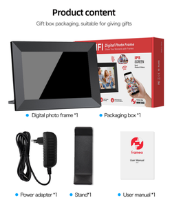 Dijital resim çerçevesi FRAMEO 10.1 "WiFi dijital fotoğraf çerçevesi 1280x800HD IPS dokunmatik ekran - Product Image 5