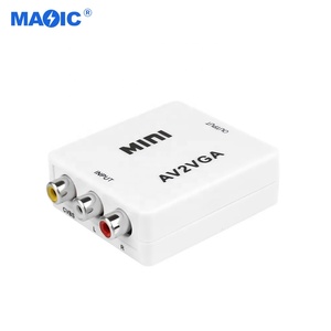 Equipo de Audio y vídeo, Mini HD AV2VGA convertidor de vídeo, caja AV RCA CVBS a VGA AV a VGA