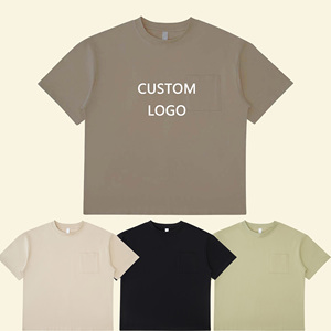 Tシャツカスタムメンズ高品質ヘビーウェイト100% オーガニックピマコットンブランクホワイトユニセックスバルク印刷ブランク特大Tシャツ
