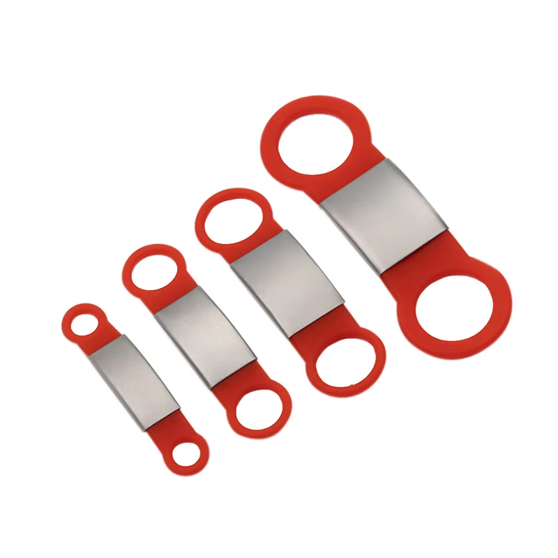 Plaque rouge-argent