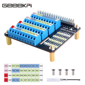 GeeekPi Raspberry Pi GPIO Tornillo Terminal Hat Placa de expansión con Micro Led para Raspberry Pi 5/4B / 3B + / 3B / Zero W