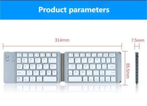 Portable, Thin and Lightweight Wireless <strong>Mini</strong> Two-fold <strong>Bluetooth</strong> <strong>Keyboard</strong> Common to Multiple Systems