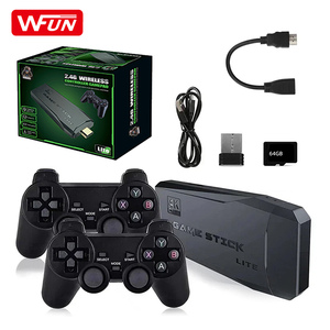 M8 Game Stick 4K Linux OS TV Video-Spielkonsole eingebaute 20000+ Spiele 2.4G Dual-Wireless-Griff 64GB 3D-Spielstück Gamestick M8