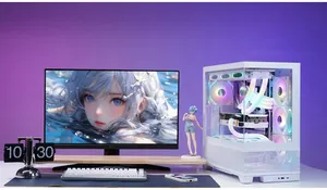 カスタムRGBカラーファンデスクトップゲームMINI-ITX USB3.0 ATX PCケースMATXシャーシミッドタワー強化ガラスコンピュータケースUSB3.0 HDD - Product Image 3