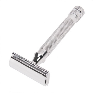 High Quality Adjustable Safety <strong>Razor</strong> with Single <strong>Edge</strong> Blade Metal Handle and <strong>Dual</strong> <strong>Edge</strong> for New Shaving Private Label Model - Product Image 1
