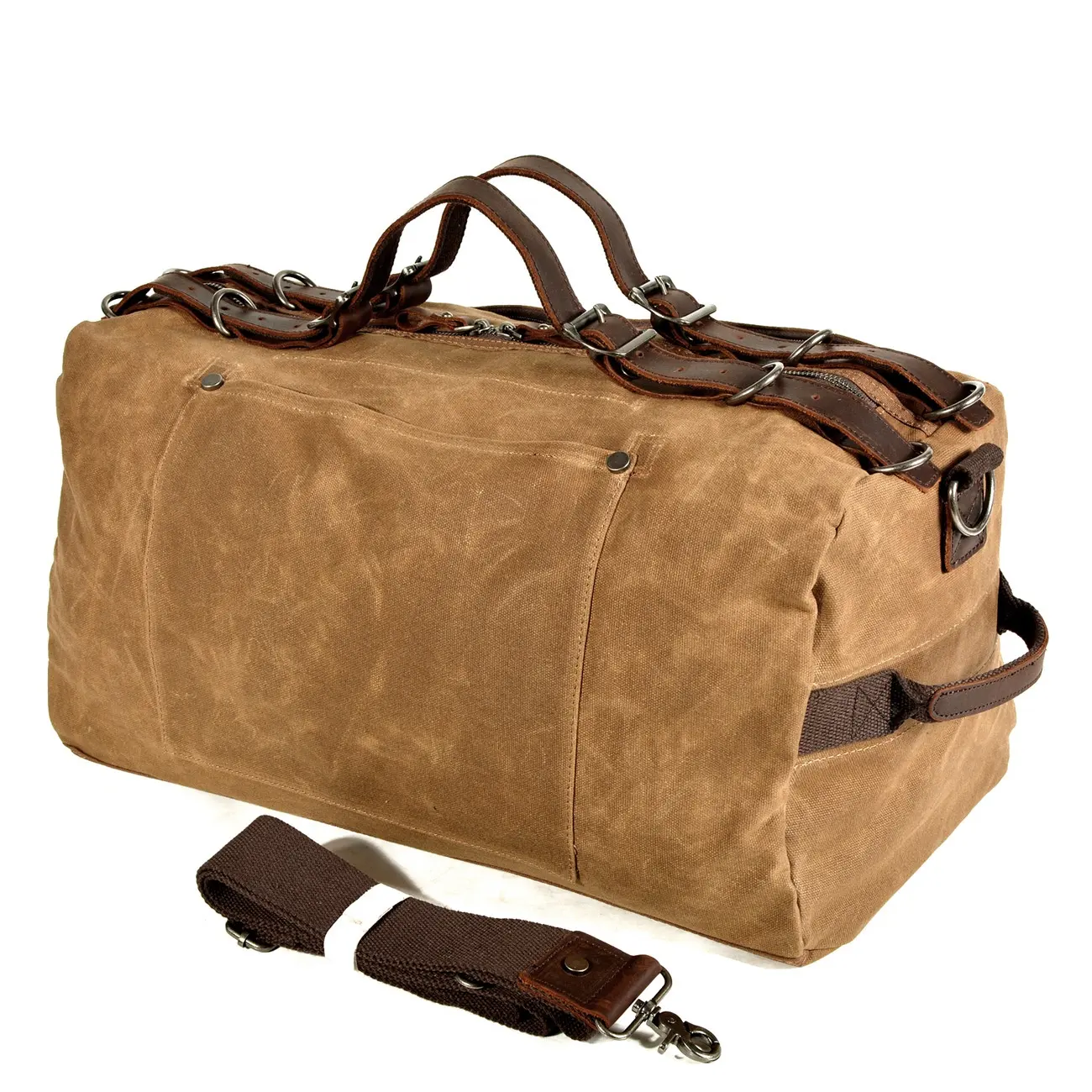 Promo tas ransel Travel kanvas kulit dan tas Duffel untuk pria dan tas bawaan untuk pria
