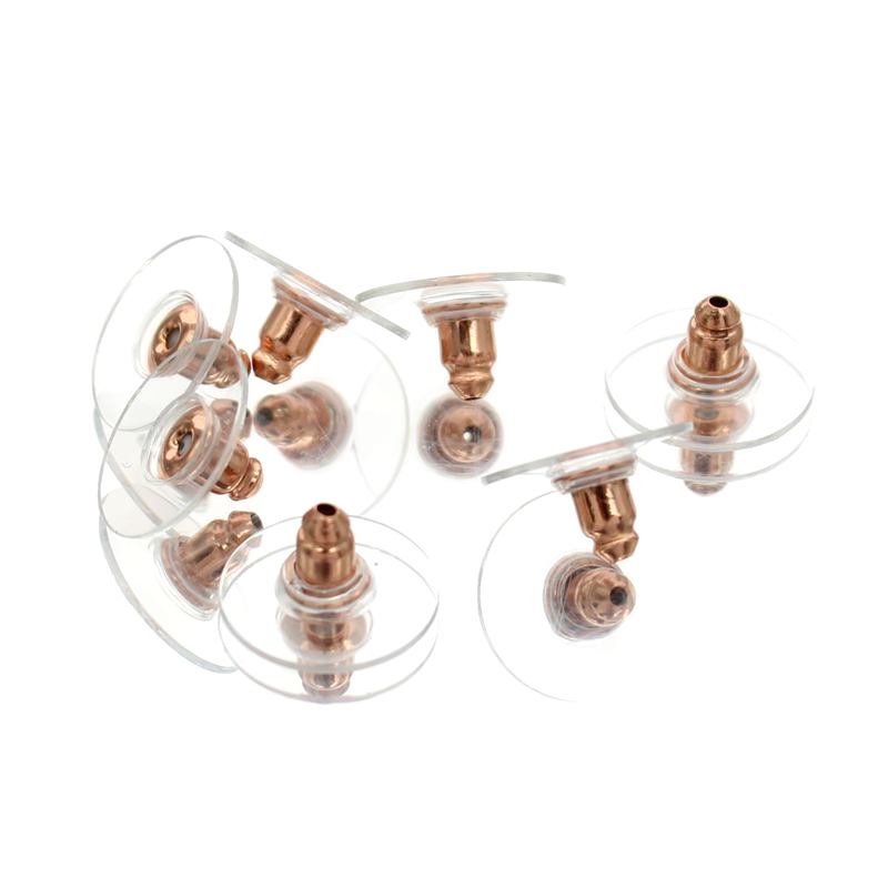 Tapones para los oídos de plástico en forma de bala de oro rosa
