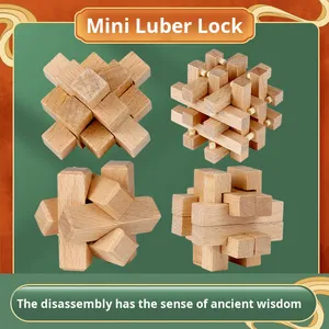 Mini 4.5cm DIY oyuncak Premium kayın ahşap Kongming kilit çocuklar ve yetişkinler için eğitim ve eğlence etkinliği 5 ila 7 yaş - Product Image 2