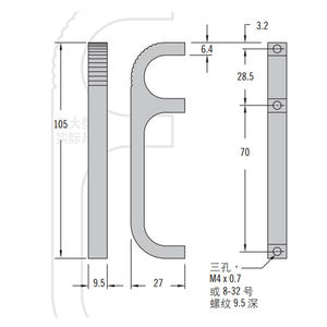 XK622半圆铝手柄轻型小把手厨房橱柜门把手