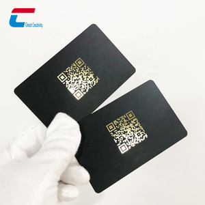 Programmable NTAG424 DNA Contactless Digital Matte Black NFC PVC Business Card With QR <strong>Code</strong> - Product Image 2