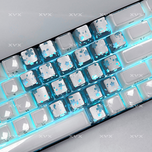 XVX FlutterBloom Profile OEM IMD-Tech Keycaps 21-Key جميع مفاتيح MX على غرار MX Clones PBT + PC Material - Product Image 2