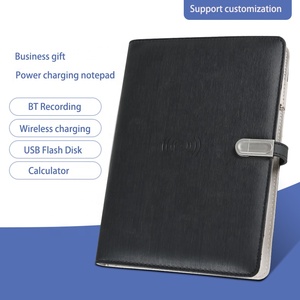 Power Bank Ladegerät Notebook mit Taschen rechner Office Geschenk A5 Größe Leder Tagebuch Notepad Notebook für Business Event - Product Image 5
