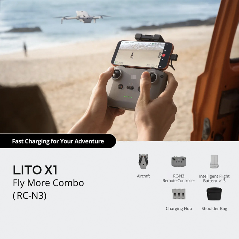 Lito X1 Fly More Combo (RC-N3+3 batteries)