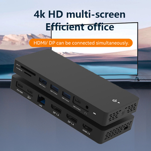 USB C HUB MST <span class=keywords><strong>DisplayPort</strong></span> kép HDTV 4K 60Hz Ba hiển thị loại C Adapter Hub 13 cổng 13 trong 1 loại C Docking Station - Product Image 4