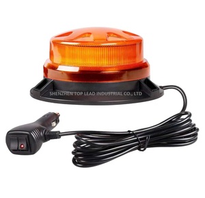 Kaliteli LED flaşlı uyarı lambası DC 10-30V kırmızı mavi Amber Lens manyetik Beacon su geçirmez IP65 araç tarım kullanımı için - Product Image 1
