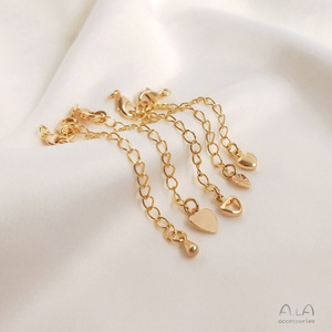 14K altın kaplı genişletilmiş uzatma kuyruk zinciri ıstakoz kanca bağlayıcı DIY takı yapımı renk tutma uzatma zinciri - Product Image 3