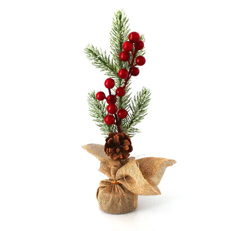 Adornos de árbol al por mayor de fábrica, decoraciones de mesa, fiesta de Navidad, mini árbol de Navidad de mesa con gran oferta