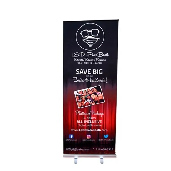 Supporto per Banner pubblicitario in alluminio Roll Up per banner