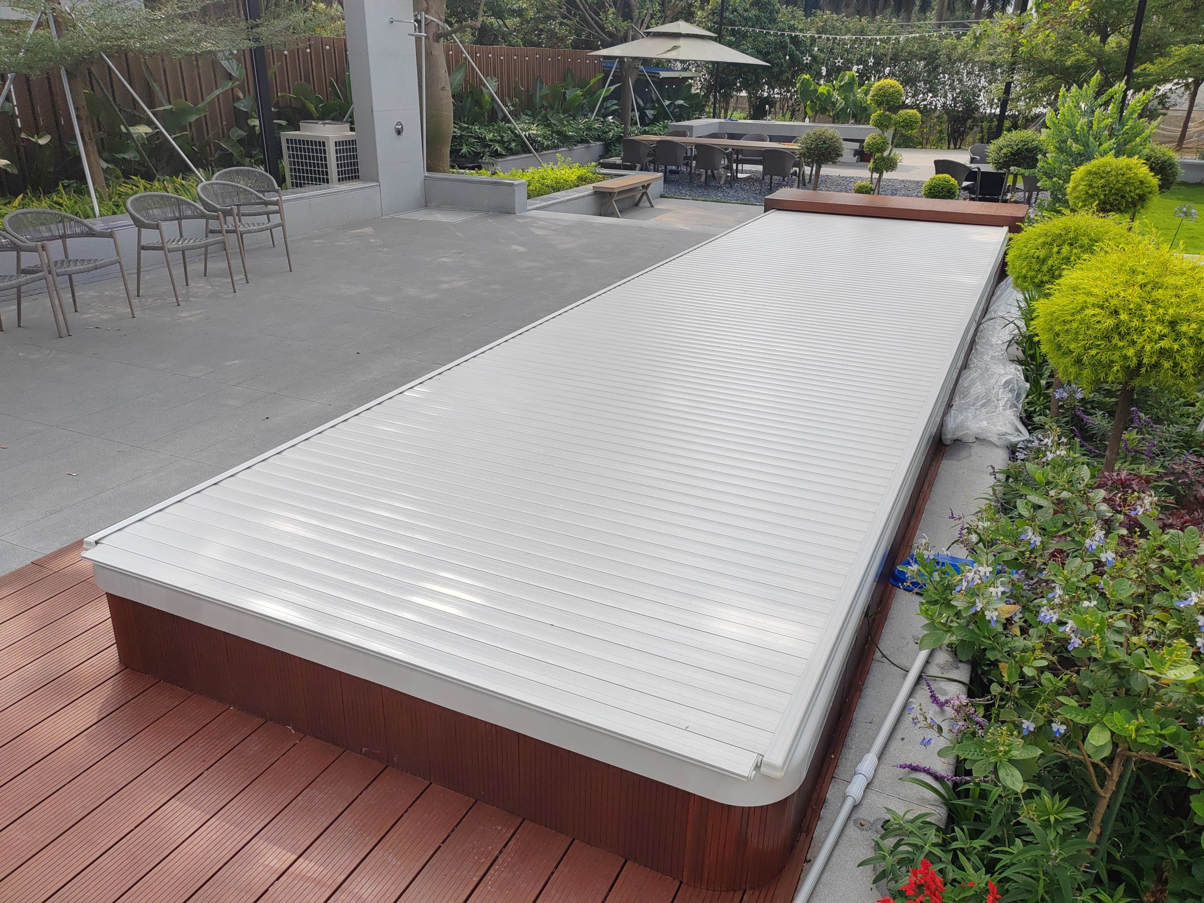 Cubierta de la piscina del aislamiento de Alum.Slat