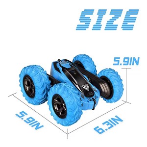 2.4g 360度回転充電式リモコン車おもちゃ高品質両面RCスタントカー - Product Image 6