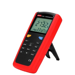 UNI-T-termómetro de contacto de alta precisión UT325, medidor de temperatura de doble entrada con retroiluminación Lcd, función de apagado automático