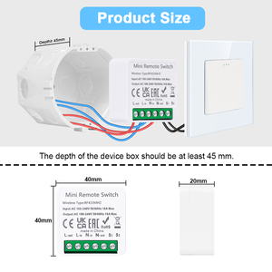 Touchmi 16A 2ギャング2way TUYA WiFi RFスマートミニスイッチモジュールAlexaとGoogle Home Wifi DIYライトスイッチ付き - Product Image 6