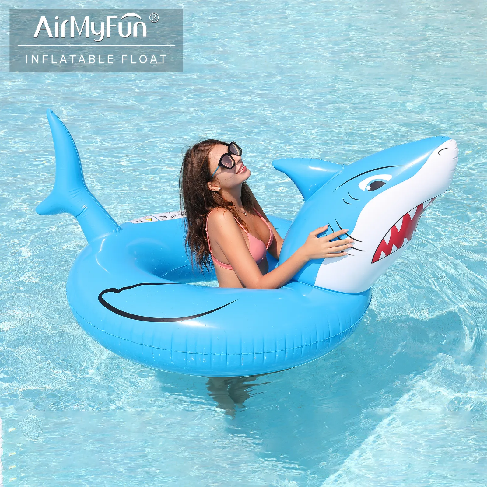 Marine Life Shark Pool Float Aufblasbarer Ring zum Schwimmen Aufblasbares Spielzeug Benutzer definierte aufblasbare Schwimm ringe