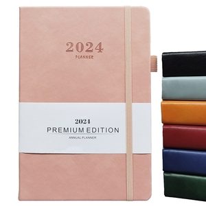 2024 pianificatore settimanale e mensile 8.5 pollici A5 o taccuino personalizzato blocco note copertina morbida pianificatore di quaderni con rilegatura a filo - Product Image 4