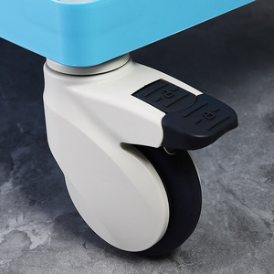 China Manufacture High Quality Mobile Hospital Double Row <strong>100</strong> Grid Medical ABS case <strong>Trolley</strong> with Lock Drawer Weighing Strong - Product Image 6