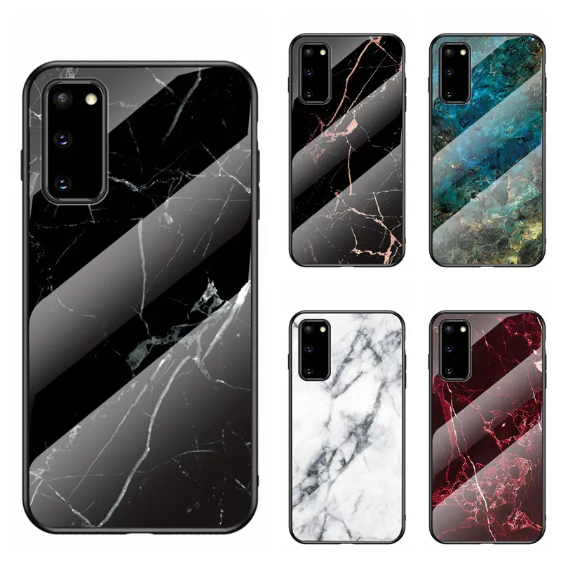 Funda trasera de mármol personalizada para teléfono de vidrio templado para Huawei para Samsung Tpu Pc funda de teléfono para mujer para iPhone 15 Pro Max