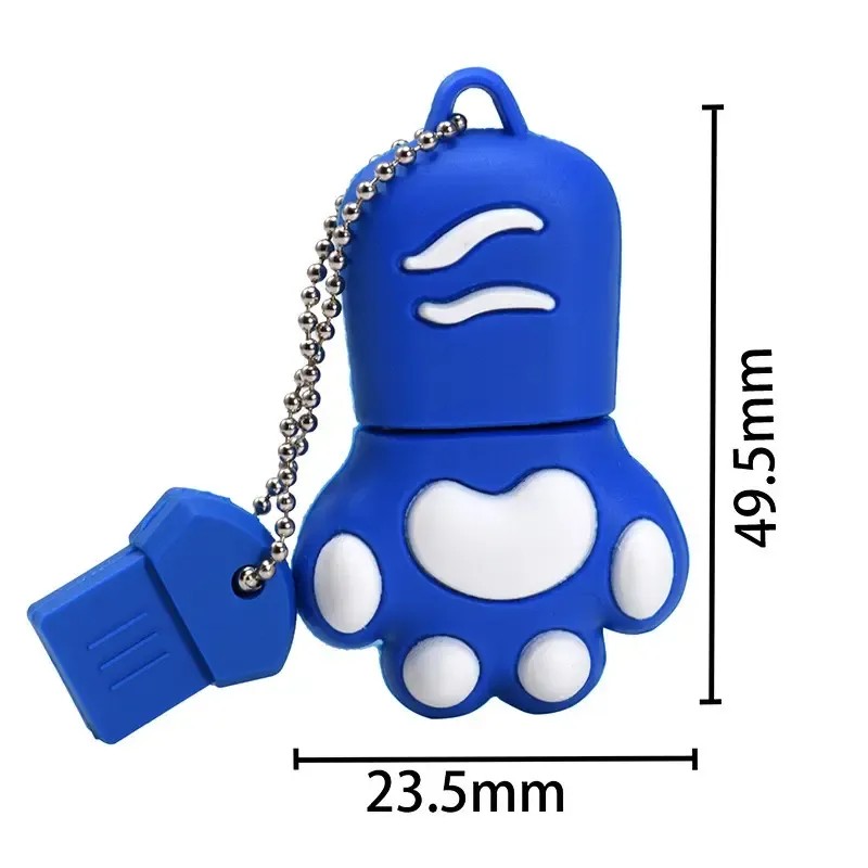 厂家热卖可爱猫爪形闪存盘创意礼品USB 2.0 8gb 16gb 32gb 64gb 128gb - Product Image 3