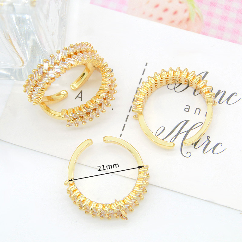 5 Double-row white zircon design