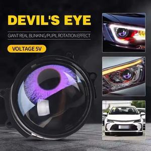 IRONDONKEY dinamik şeytan göz LED araba ışık 8 modları dekoratif Lens far modifikasyonu araba farı Sharingan led - Product Image 2